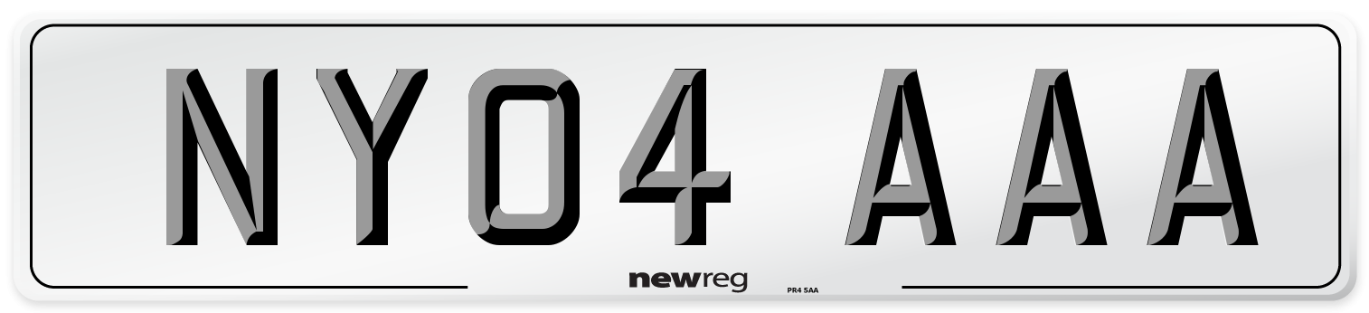 NY04 AAA Number Plate from New Reg